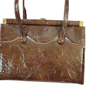 SOLD- Elegant Brown Leather Handbag